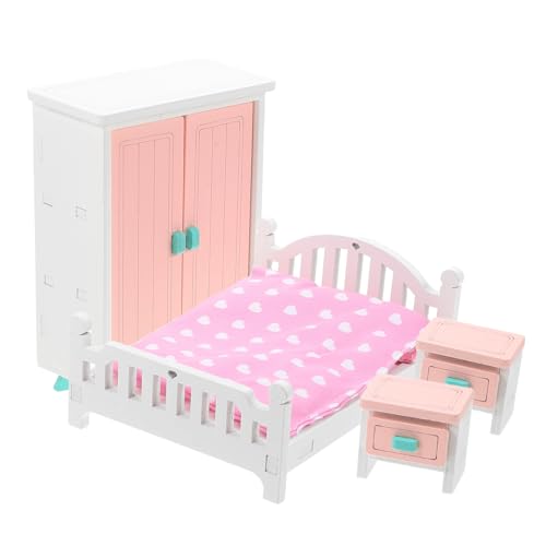 Yardenfun 7 Stück Maßstab mit Bett Kleiderschrank Nachttisch aus Robustem Material Realistisches Miniaturspielzeug für Puppenhaus Zubehör und Kreatives Yardenfun 7 Stück Maßstab mit Bett Kleiderschrank Nachttisch aus Robustem Material Realistisches Miniaturspielzeug für Puppenhaus Zubehör und Kreatives von Yardenfun