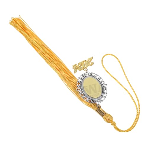 Yardenfun Abschlusskappen Quaste Anhänger aus Polyester und Zinklegierung Modische und Langlebige Abschluss-Deko für Schulabschluss Feier Stilvoller Abschlusskappen Schmuck von Yardenfun