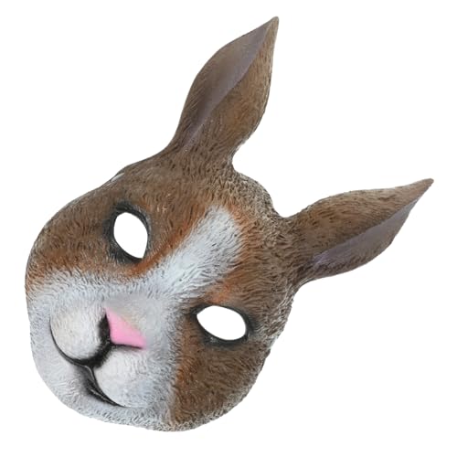 Yardenfun Atmungsaktive Halloween Kaninchen Maske Vollgesichts Cosplay Maske Lustige Tiermaske für Kostümparty Karneval Maskerade und Horror Verkleidung Erwachsene von Yardenfun