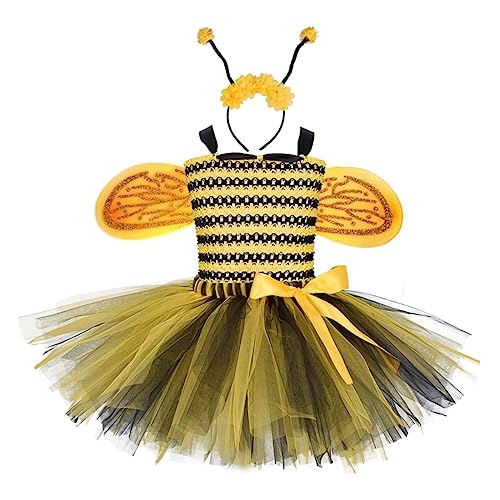 Yardenfun Bienenkostüm Mädchen Tüllrock mit Flügeln und Haarreif Karnevalskostüm Party Kleid für Verkleidung und Tanz Leicht Anzuziehen für Halloween und Geburtstagsfeiern Yardenfun Bienenkostüm Mädchen Tüllrock mit Flügeln und Haarreif Karnevalskostüm Party Kleid für Verkleidung und Tanz Leicht Anzuziehen für Halloween und Geburtstagsfeiern von Yardenfun