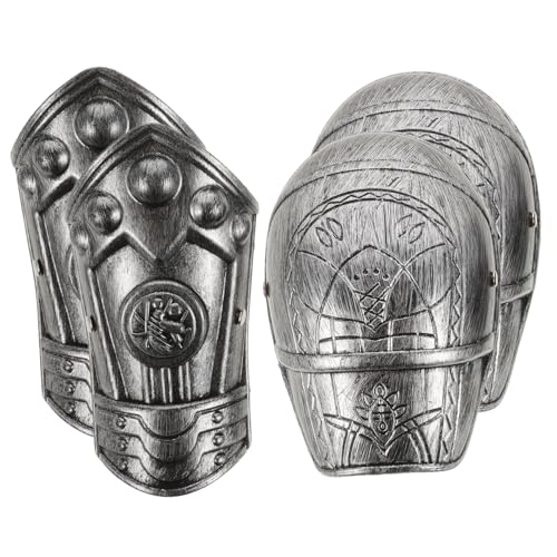 Yardenfun Cosplay Rüstung aus Robustem Kunststoff Römische Armschienen und Schulterpanzer Sicherer Spielzeugschutz für Jungen für Verkleidung und Ritterspiele von Yardenfun