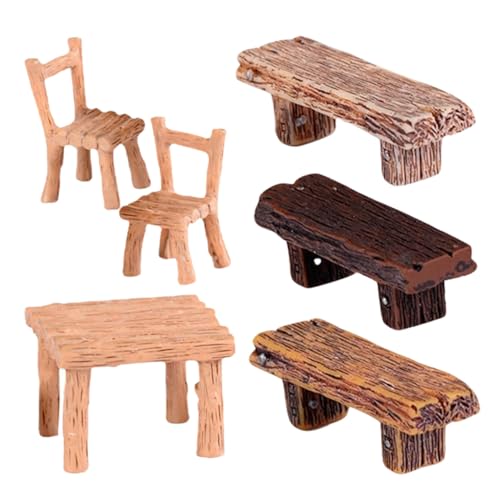 Yardenfun Dekorativer Stuhl Für Mikrolandschaften Miniatur Terrassenmöbel Miniatur Puppenhausstuhl Gartenmöbel Skulpturen Harz von Yardenfun