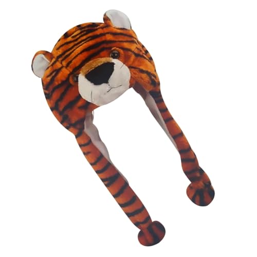 Yardenfun Elastischer Tigerhut für Bequemer Winterhut mit Süßem Tigerdesign für Feiern Hochwertigem Material Gefertigt von Yardenfun