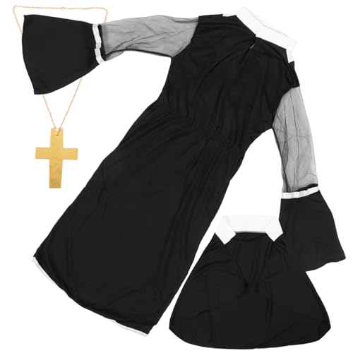 Yardenfun Erwachsenen Nonnenkostüm Cosplay Party Outfit Halloween Verkleidung Bühnenauftritt Damen Kostüm für Mottoparty Karneval Festveranstaltungen Yardenfun Erwachsenen Nonnenkostüm Cosplay Party Outfit Halloween Verkleidung Bühnenauftritt Damen Kostüm für Mottoparty Karneval Festveranstaltungen von Yardenfun