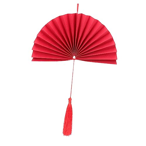 Yardenfun Faltfächer Wanddeko mit Quaste Chinesischer Dekorativer Wandanhänger für Hochzeit und Partys Design Vielseitig Einsetzbar aus Hochwertigem Gefertigt Langlebig von Yardenfun