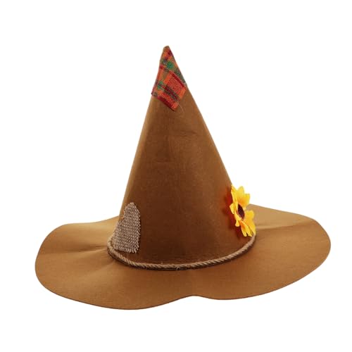 Yardenfun Felt Hexenhut mit Sonnenblumen Juteband Strapazierfähiger Halloween Kostümhut für Damen und Herren Modisches Accessoire für Karneval Themenparty Bequem und Formbeständig Yardenfun Felt Hexenhut mit Sonnenblumen Juteband Strapazierfähiger Halloween Kostümhut für Damen und Herren Modisches Accessoire für Karneval Themenparty Bequem und Formbeständig von Yardenfun