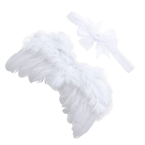 Yardenfun Flügel Weiß Leichtes Komfortables Kostüm für Mädchen Zauberhaftes Cosplay Accessoire und Fotorequisite Einfach Anzuziehen für Aufführungen und Verkleidungen von Yardenfun