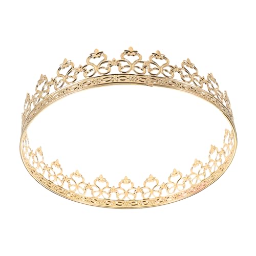 Yardenfun Goldene Herren Königskrone aus Metall Leicht und Langlebig Vintage Europäischer Stil Prinz Kostüm Haarreif für Cosplay Halloween Karneval und Bühnenauftritte Yardenfun Goldene Herren Königskrone aus Metall Leicht und Langlebig Vintage Europäischer Stil Prinz Kostüm Haarreif für Cosplay Halloween Karneval und Bühnenauftritte von Yardenfun