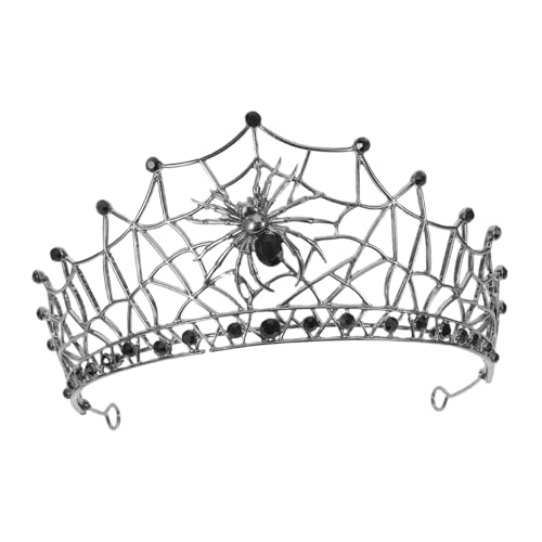 Yardenfun Gothic Haarkrone Spinnennetz Haarreif Barocke Legierung Halloween Party Accessoire für Braut Kostüm Cosplay von Yardenfun