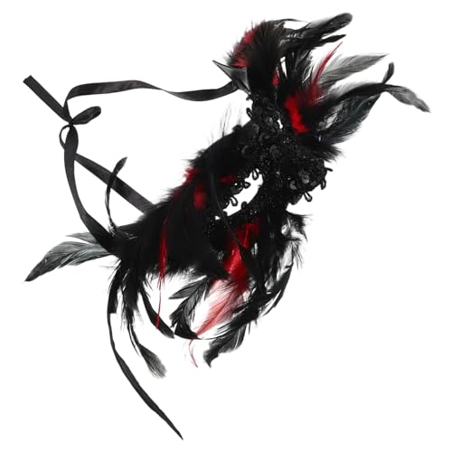 Yardenfun Gothic Halbgesichts Maske Schwarz mit Federn und Pailletten Leichte Bequeme Cosplay Maskerade für Halloween Karneval Kostümparty und Bühnenauftritte Yardenfun Gothic Halbgesichts Maske Schwarz mit Federn und Pailletten Leichte Bequeme Cosplay Maskerade für Halloween Karneval Kostümparty und Bühnenauftritte von Yardenfun