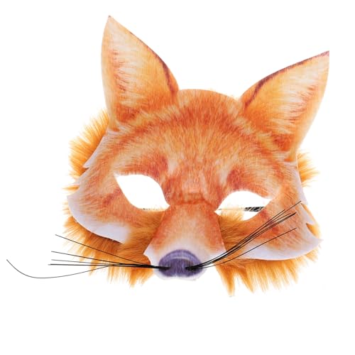 Yardenfun Halbgesichts Fuchsmaskerade Maske für Halloween Karneval Tiermaske Realistisches Design für Kostümparty Maskenball und Cosplay von Yardenfun