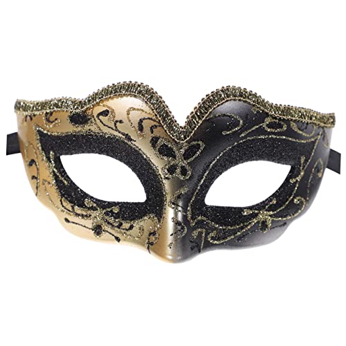 Yardenfun Halbgesichtsmaske Halloween Party Maske mit Gummiband Leichte Venezianische Masquerade Maske für Karneval Kostümfest und Geburtstagsfeier von Yardenfun