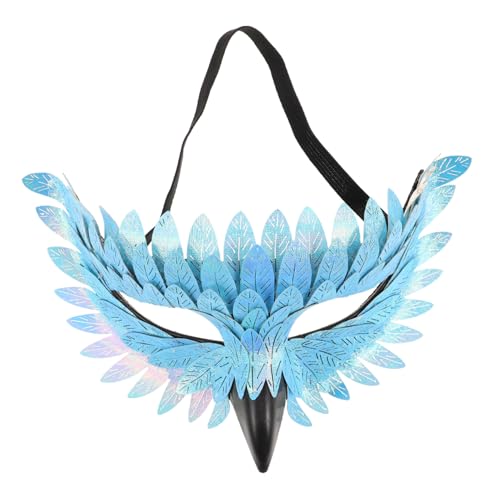 Yardenfun Halloween Vogelmaske mit Schnabel Ergonomische Owl Maske in Lakeblau für Damen Langlebiges Tierkostüm Accessoire für Maskenbälle Einfache und Bequemer Sitz von Yardenfun