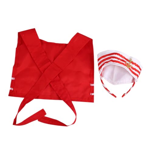 Yardenfun Kapitän Mütze Haarreif mit Party Schal Partyfavor Karneval Halloween Cosplay Zubehör von Yardenfun