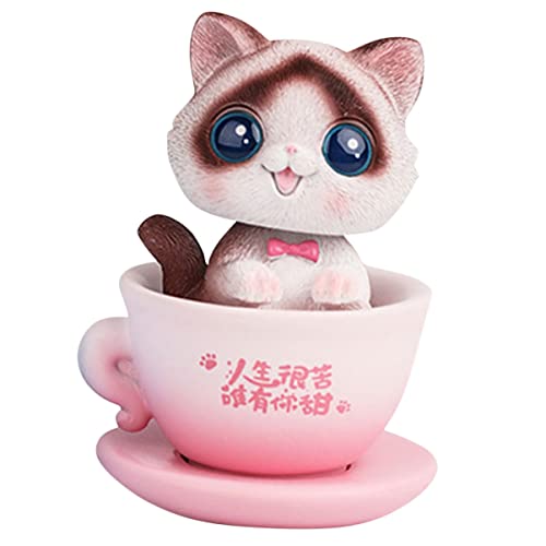 Yardenfun Katzenfigur aus Resin Wackelkopf Dekoration für Auto und Zuhause Niedliche Miniatur Statue für Tisch Garten und Balkon Langlebiges Design Kompakte Yardenfun Katzenfigur aus Resin Wackelkopf Dekoration für Auto und Zuhause Niedliche Miniatur Statue für Tisch Garten und Balkon Langlebiges Design Kompakte von Yardenfun