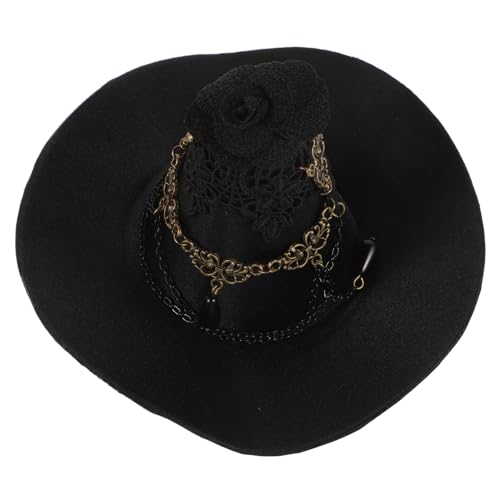 Yardenfun Kleiner Gothic Hexenhut Haarclip Schwarzer Witch Hat Haarschmuck für Halloween Party Leichtes Cosplay Zubehör für Damen Bühnenauftritte und Festliche Kostüme von Yardenfun