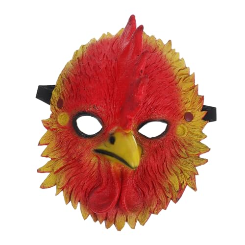 Yardenfun Leichte Realistische Hahn Maske für Halloween und Cosplay Kreative Tierkopf Verkleidung Bequemes Party Kostümzubehör für Erwachsene von Yardenfun