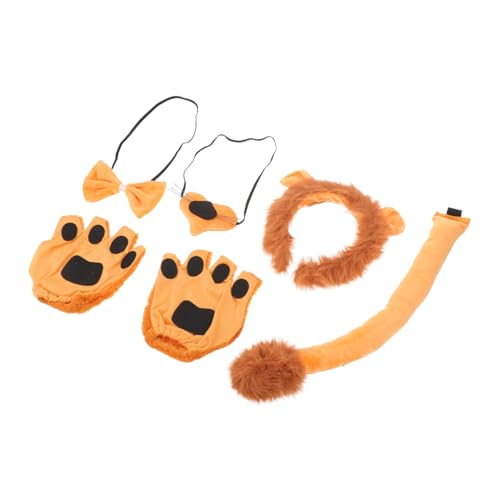 Yardenfun Lion Kostüm mit Ohr-haarreif Pfotenhandschuhen Nasenclip Fliege Leichtes Komfortables Tier-cosplay Zubehör für Halloween Karneval und Zoo-mottopartys Yardenfun Lion Kostüm mit Ohr-haarreif Pfotenhandschuhen Nasenclip Fliege Leichtes Komfortables Tier-cosplay Zubehör für Halloween Karneval und Zoo-mottopartys von Yardenfun