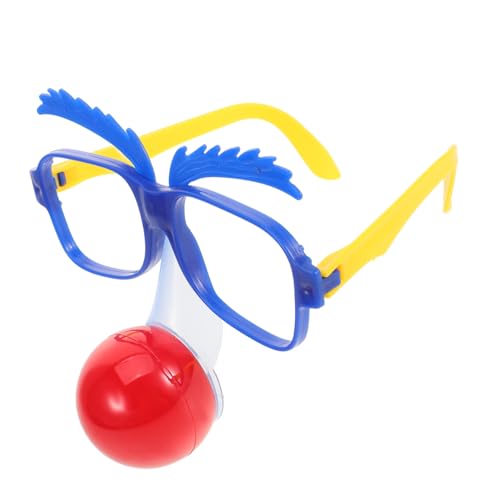Yardenfun Lustige Clown Brille mit Nase Kreative Partybrille für Kostümpartys Witziges Zubehör für Fasching Halloween für Freunde Familie von Yardenfun