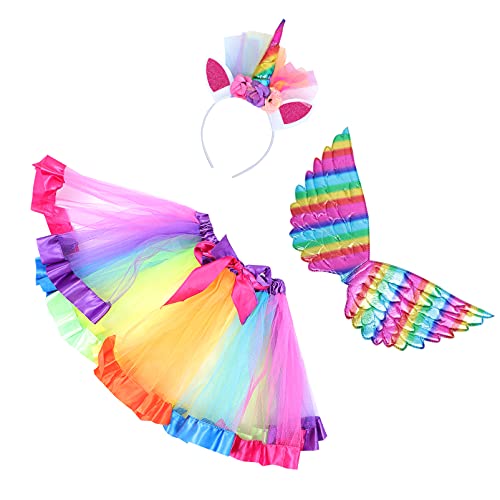 Yardenfun Einhorn Kostümset Für Tüllrock Mit Kopfband Und Engelsflügeln Bunte Partybekleidung Für Ideales Cosplay Outfit Für Geburtstagsfeiern Und Kostümveranstaltungen Yardenfun Einhorn Kostümset Für Tüllrock Mit Kopfband Und Engelsflügeln Bunte Partybekleidung Für Ideales Cosplay Outfit Für Geburtstagsfeiern Und Kostümveranstaltungen von Yardenfun
