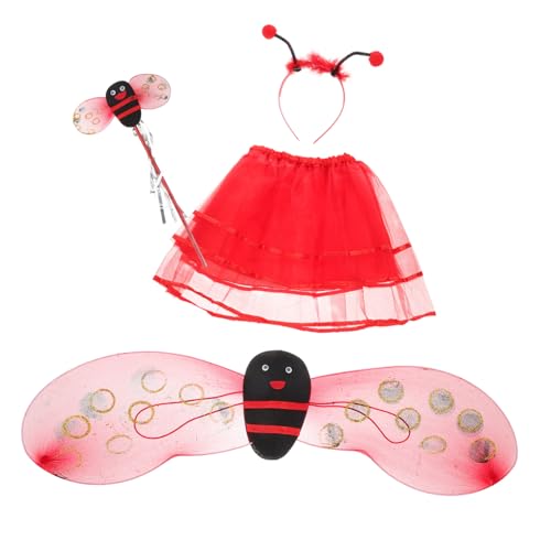 Yardenfun Marienkäfer Kostüm mit Tüllrock Flügeln Haarreif und Zauberstab Leichtes Robustes Elfenflügel Kostüm für Mädchen Fasching Halloween Karneval Party Yardenfun Marienkäfer Kostüm mit Tüllrock Flügeln Haarreif und Zauberstab Leichtes Robustes Elfenflügel Kostüm für Mädchen Fasching Halloween Karneval Party von Yardenfun