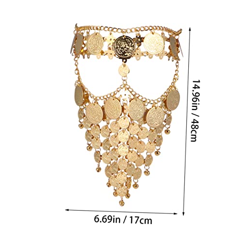 Yardenfun Metall Gesichtsschleier mit Kettendekor Verstellbar Schimmernd Venezianische Maske für Damen für Fasching Masquerade und Kostümpartys von Yardenfun