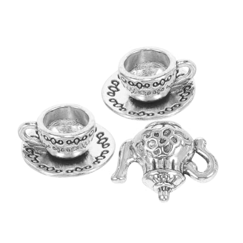 Yardenfun Miniatur Puppenhaus Zubehör Mini Metall Teeservice Set mit Mini Teekrug und Winzigen Teetassen für DIY Dekoration und Puppenhausmöbel Silberfarben Yardenfun Miniatur Puppenhaus Zubehör Mini Metall Teeservice Set mit Mini Teekrug und Winzigen Teetassen für DIY Dekoration und Puppenhausmöbel Silberfarben von Yardenfun