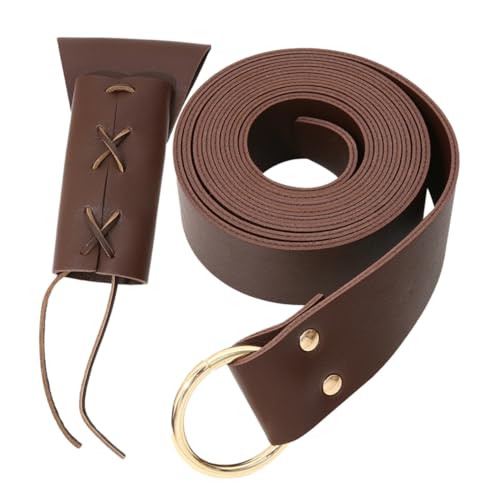 Yardenfun Mittelalterlicher Schwerthalter Teilig Kunstleder Frosch Schwertgürtel Verstellbar für Renaissance Cosplay Halloween Kostüm Zubehör von Yardenfun