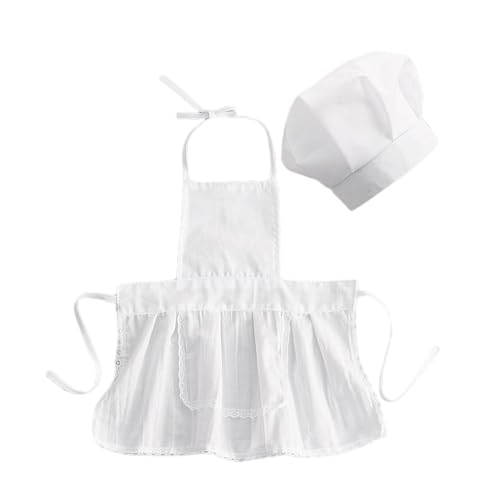 Yardenfun Neugeborenen Fotografie Requisiten Kochmütze und Schürze Set Mädchen Stil Weiß für Fotosessions und Alltagskleidung Macht Junge Mädchen Süßer Yardenfun Neugeborenen Fotografie Requisiten Kochmütze und Schürze Set Mädchen Stil Weiß für Fotosessions und Alltagskleidung Macht Junge Mädchen Süßer von Yardenfun