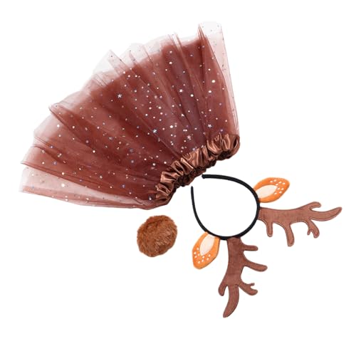 Yardenfun Niedliches Cosplay für Mädchen Weiches Plüsch Geweih Haarband Tutu Rock und Komfortables Tierkostüm für Halloween Party und Festliche Anlässe für Erwachsene Geeignet Yardenfun Niedliches Cosplay für Mädchen Weiches Plüsch Geweih Haarband Tutu Rock und Komfortables Tierkostüm für Halloween Party und Festliche Anlässe für Erwachsene Geeignet von Yardenfun