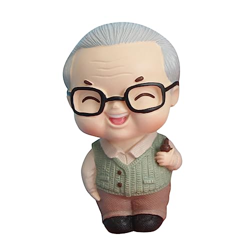 Yardenfun Oma Opa Kuchenfigur aus Resin Niedliche Dekoration für Geburtstagsfeiern und Tischdeko Kuchenschmuck und Heimdekoration Leicht und Platzsparend von Yardenfun