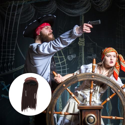 Yardenfun Piraten-Cosplay-perücke mit Braunem Haar und Kopfband Unisex Kostüm-Accessoire für Halloween Karneval Theater und Mottopartys Vielseitig Einsetzbar Yardenfun Piraten-Cosplay-perücke mit Braunem Haar und Kopfband Unisex Kostüm-Accessoire für Halloween Karneval Theater und Mottopartys Vielseitig Einsetzbar von Yardenfun