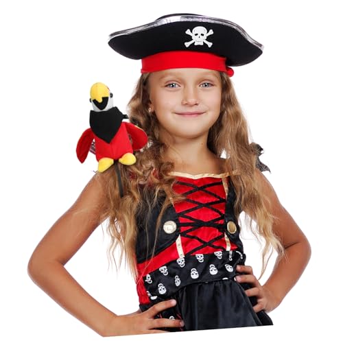 Yardenfun Piratenkostüm Zubehör Teilig mit Plüsch zum Aufhängen und Piraten Kopftuch für Kostüm Party Cosplay Schulterdeko von Yardenfun