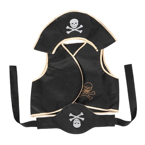 Yardenfun Piratenkostüm mit Augenklappe Hut und Taillengürtel Karneval Halloween Piraten Zubehör für Damen und Herren für Cosplay und Verkleidungspartys von Yardenfun
