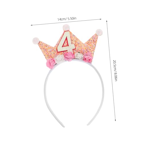 Yardenfun Prinzessin Haarband Glitzerndes Geburtstagsaccessoire Verstellbar für Mädchen Jahre Party Kostüm Fest Bühnenauftritt von Yardenfun
