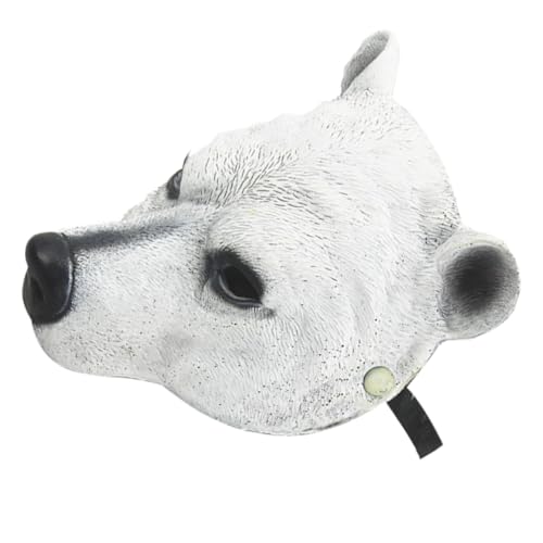 Yardenfun Realistische Eisbär-maske aus Bequemem PU Material Elastisch Verstellbar Langlebig und Detailgetreu für Halloween Karneval und Cosplay Partys bei Erwachsenen Yardenfun Realistische Eisbär-maske aus Bequemem PU Material Elastisch Verstellbar Langlebig und Detailgetreu für Halloween Karneval und Cosplay Partys bei Erwachsenen von Yardenfun