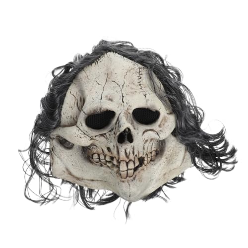 Yardenfun Realistische Totenkopfmaske Vollkopf Halloween Gruseliges Skelett Kostüm Requisite für Maskerade Cosplay Escape Party von Yardenfun