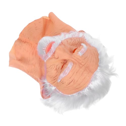 Yardenfun Realistisches Old Man Kostüm Maske mit Weißem Haar und Wiederverwendbar und Einfach zu Reinigen Integriertes Headgear für und Rollenspiele Erwachsene von Yardenfun