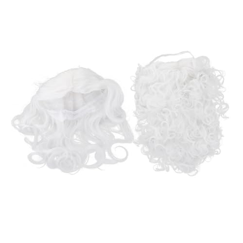 Yardenfun Santa Claus und Perücke Set Weiß Vollbart Kostüm Party Cosplay Zubehör Leicht Atmungsaktiv für Weihnachtsmann Verkleidung Yardenfun Santa Claus und Perücke Set Weiß Vollbart Kostüm Party Cosplay Zubehör Leicht Atmungsaktiv für Weihnachtsmann Verkleidung von Yardenfun