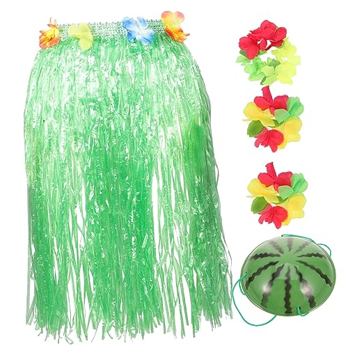 Yardenfun Teiliges Set mit Grasrock Wassermelonen Blumen Haarband und Armbändern für Luau Partys und Tropische Veranstaltungen Yardenfun Teiliges Set mit Grasrock Wassermelonen Blumen Haarband und Armbändern für Luau Partys und Tropische Veranstaltungen von Yardenfun