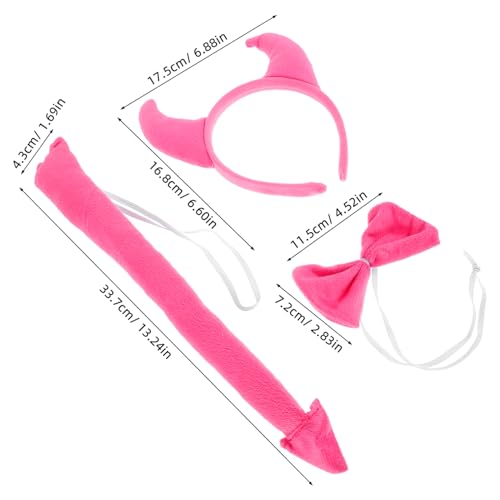 Yardenfun Teufelshorn Haarreif Damen mit Hörnern und Fliege Leichtes Stirnband mit Kleinen Hörnern Einzigartiges Halloween Kostümaccessoire für Karneval und Maskerade Partys von Yardenfun
