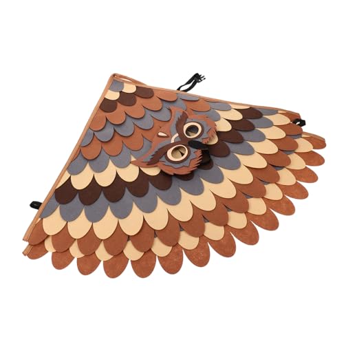 Yardenfun Tierkostüm Filz Eulenflügel Vogel Cape Atmungsaktiv Leicht Für Jungen Mädchen Halloween Rollenspiel von Yardenfun