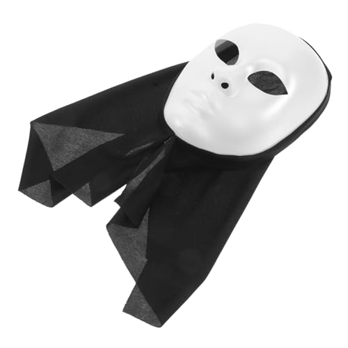 Yardenfun Unisex Weiße Vollgesichtsmaske für Halloween und Maskerade Realistische Maske mit Elegantem Design Vielseitig für Tanzpartys Theater und Themen Events Passend für Männer und Frauen von Yardenfun