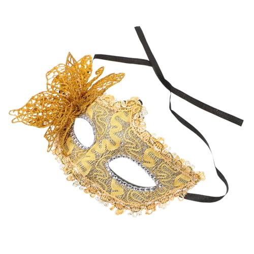 Yardenfun Venezianische Halbgesichts Maske Cosplay Zubehör Damen Masquerade Ball Maske mit Verstellbarem Band für Kostümparty Halloween Karneval von Yardenfun
