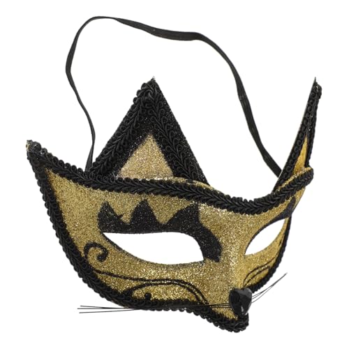 Yardenfun Venezianische Katzen Masquerade Maske Goldfarbig Filigranes Design Langlebiges Material Verstellbar Halloween Kostüm Karneval Cosplay Maskenball Party Zubehör für Erwachsene und Yardenfun Venezianische Katzen Masquerade Maske Goldfarbig Filigranes Design Langlebiges Material Verstellbar Halloween Kostüm Karneval Cosplay Maskenball Party Zubehör für Erwachsene und von Yardenfun