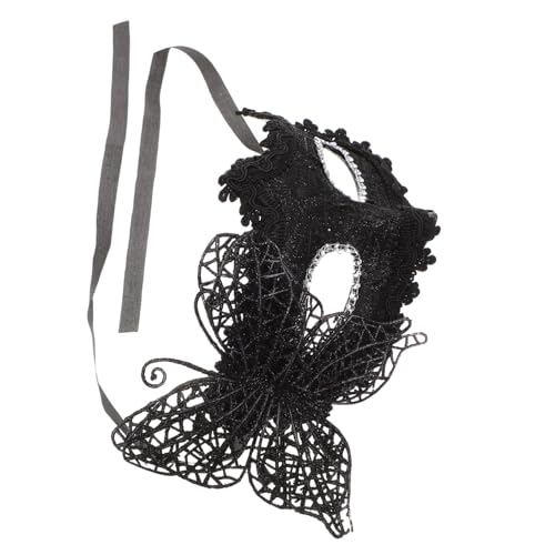 Yardenfun Venezianische Masquerade Ball Maske Damen Halbgesichts Spitze Schmetterlingsdesign Verstellbar Maskerade Kostüm für Karneval Halloween Party von Yardenfun