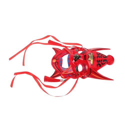 Yardenfun Vintage Chinesische Opernmaske Handbemalt Gesichtsschutz Halloween Party Kostümmaske Traditionell Japanisch Chinesisch Orientaler Stil für Karneval und Festlichkeiten von Yardenfun