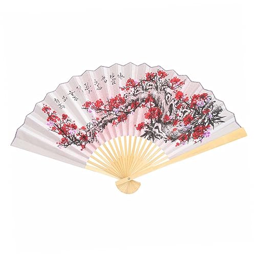 Yardenfun Wandfächer Groß mit Pflaumenmuster Asiatische Faltfächer Wanddekoration für Vintage für Fotografie und Kreative Raumgestaltung von Yardenfun