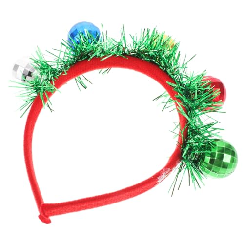 Yardenfun Weihnachtlicher Haarreif Grün Beaded Weihnachtsbaum Disco Kugel Haarschmuck Party Dekoration Sicherer Sitz Festliches Accessoire für Xmas Veranstaltung von Yardenfun