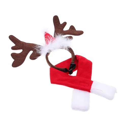 Yardenfun Weihnachtliches Haustierkostüm Teiliges mit Weichem Halstuch und Geweih Haarreif für Hunde und Katzen Atmungsaktives Zubehör für Festliche Feiertage und Partyspaß Yardenfun Weihnachtliches Haustierkostüm Teiliges mit Weichem Halstuch und Geweih Haarreif für Hunde und Katzen Atmungsaktives Zubehör für Festliche Feiertage und Partyspaß von Yardenfun